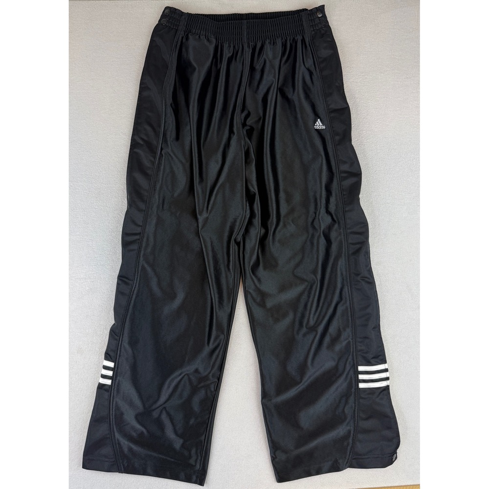 Adidas Tear Away Track Pants Mens Large Black Vintage 2004 Adibreak Snaps 173305